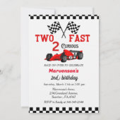 2高速レースカーボーイ2nd誕生日パーティーinvitati 招待状 (裏面)