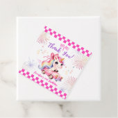 2高速レースピンクカーガール2nd誕生日パーティー フェイバータグ (インサイチュ)