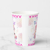 2高速レースピンクカーガール2nd誕生日パーティー 紙コップ (右)