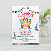 2高速ワイルドサファリレースカー2nd誕生日パーティー 招待状 (スタンド正面)