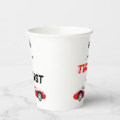 2高速ヴィンテージレッドレースカーボーイ2nd誕生日 紙コップ (左)