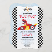 2高速恐竜レースカー2nd誕生日パーティー (正面/裏面)