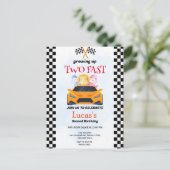 2高速恐竜レースカー2nd誕生日パーティー ポストカード (スタンド正面)