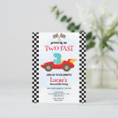 2高速恐竜レースカー2nd誕生日パーティー ポストカード (スタンド正面)