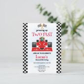 2高速恐竜レースカー2nd誕生日パーティー ポストカード (スタンド正面)