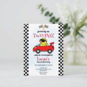 2高速恐竜レースカー2nd誕生日パーティー ポストカード (スタンド正面)