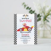 2高速恐竜レースカー2nd誕生日パーティー ポストカード (スタンド正面)