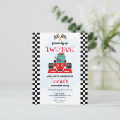 2高速恐竜レースカー2nd誕生日パーティー ポストカード (スタンド正面)