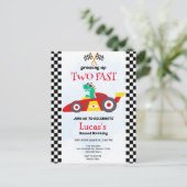 2高速恐竜レースカー2nd誕生日パーティー ポストカード (スタンド正面)