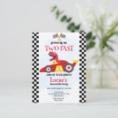 2高速恐竜レースカー2nd誕生日パーティー ポストカード (スタンド正面)