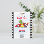 2高速恐竜レースカー2nd誕生日パーティー ポストカード (スタンド正面)