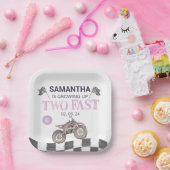 2高速誕生日ダートバイクテーマ ペーパープレート (パーティー)