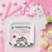 2高速誕生日ダートバイクテーマ ペーパープレート (パーティー)