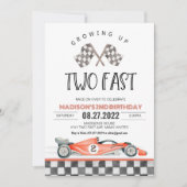 2高速誕生日招待状レースカー2nd誕生日 招待状 (正面)