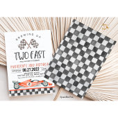 2高速誕生日招待状レースカー2nd誕生日 招待状