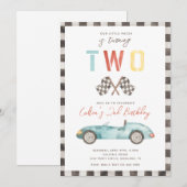 2高速誕生日招待状 |レーシング招待状 招待状 (正面/裏面)