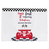 2高速2好奇心の第2子供の誕生日 ラージペーパーバッグ (裏面)