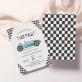 2高速2好奇心パーティーレースカー2nd誕生日 招待状