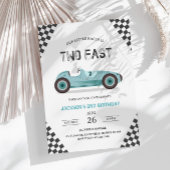 2高速2好奇心パーティーレースカー2nd誕生日 招待状