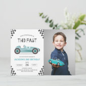 2高速2好奇心パーティーレースカー2nd誕生日 招待状 (スタンド正面)