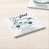 2高速2好奇心ブルースポーツカー第2誕生日 スクエアペーパーコースター (アングル)