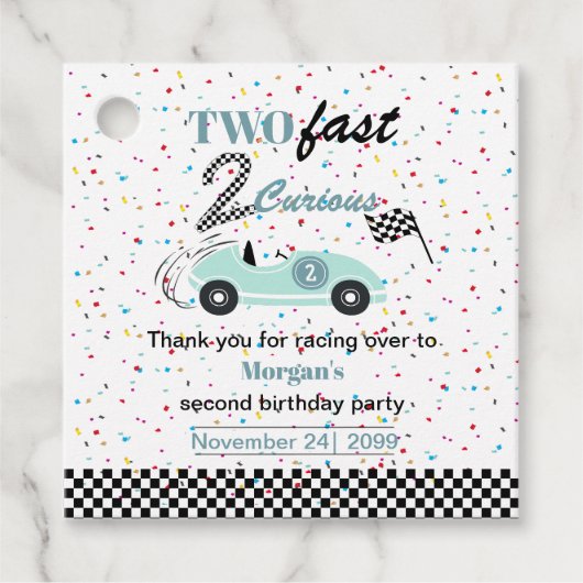 2高速2好奇心ブルースポーツカー第2誕生日 フェイバータグ (正面)