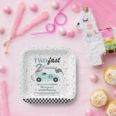 2高速2好奇心ブルースポーツカー第2誕生日 ペーパープレート (パーティー)