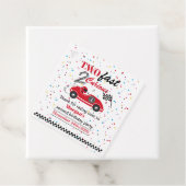 2高速2好奇心レッドスポーツカー第2誕生日 フェイバータグ (インサイチュ)