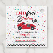 2高速2好奇心レッドスポーツカー第2誕生日 フェイバータグ (裏面)