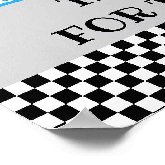 2高速2好奇心レーサー誕生日標識 ポスター (角)