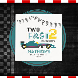 2高速2好奇心レースカー2nd誕生日パーティー スタンダードカクテルナプキン
