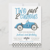 2高速2好奇心誕生日招待状、ボーイレース 招待状 (正面)