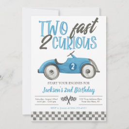 2高速2好奇心誕生日招待状、ボーイレース 招待状