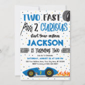 2高速2好奇心誕生日招待状、ボーイレース 招待状 (正面)