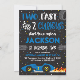 2高速2好奇心誕生日招待状、ボーイレース 招待状