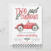 2高速2好奇心誕生日招待状、ボーイレース 招待状 (正面)