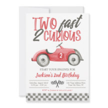 2高速2好奇心誕生日招待状、ボーイレース