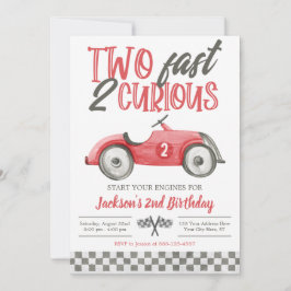 2高速2好奇心誕生日招待状、ボーイレース 招待状