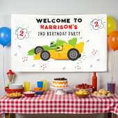 2高速2歳の誕生日キッズレーシングカーへようこそ 横断幕