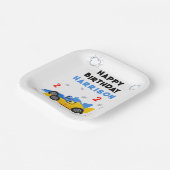 2高速2歳の誕生日キッズレーシングカー名 ペーパープレート (傾斜あり)