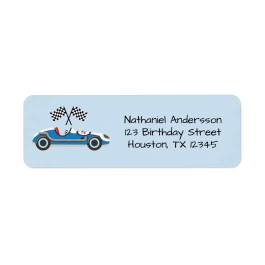 2高速2番目のバースデーブルー差出人住所 ラベル (正面)