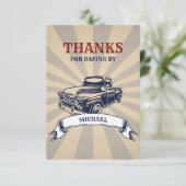 2高速2番目の誕生日テーマボーイカー サンキューカード (スタンド正面)