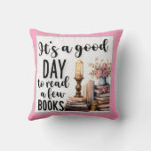 2魅力的冊の本読がピンク クッション (裏面)
