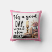 2魅力的冊の本読がピンク クッション (正面)