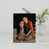 2魅力的箔ハッピーニューイヤー葉書 箔シーズンポストカード (立ち正面)