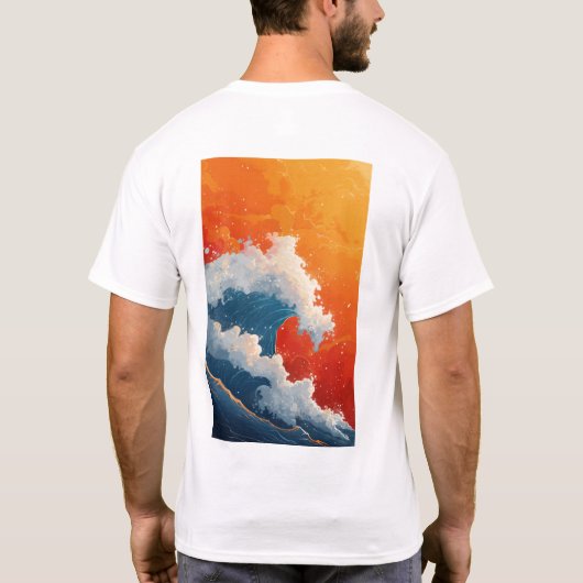 2鮮やかDベクポップ・アートのトルTシャツ(半現実主義) Tシャツ (裏面)