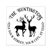 2鹿素朴丸ファミリー名差出人住所 セルフインキングスタンプ (デザイン)