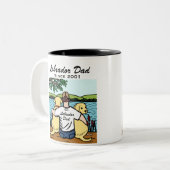 2黄色いラブラドールおよびパパ ツートーンマグカップ (正面左)