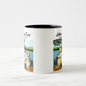 2黄色いラブラドールおよびパパ ツートーンマグカップ (中央)