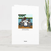 2黒いラブラドールおよびお母さん カード (裏面)